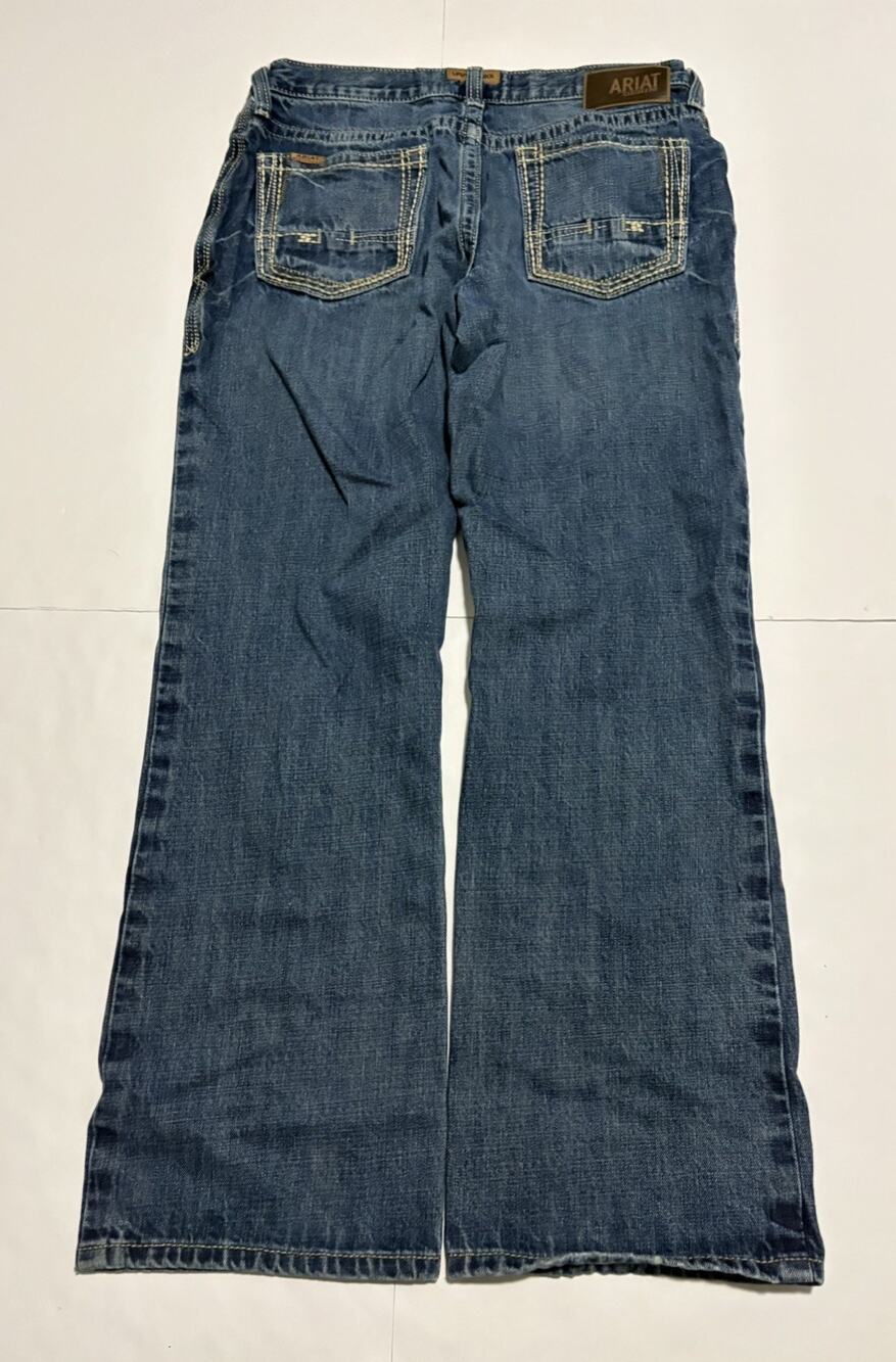 Ariat M4 Men’s Jeans 34x32 Relaxed Boot Cut Blue Denim Western Cowboy